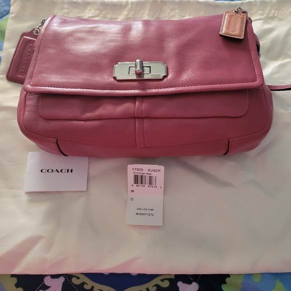 Coach #17825 leather like new chain strap - Picture 2 of 16